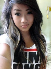 Young asian teens with beautiful face,