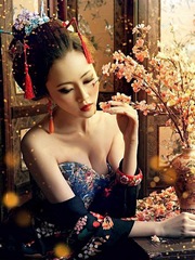 Art and erotic pictures of tender asian